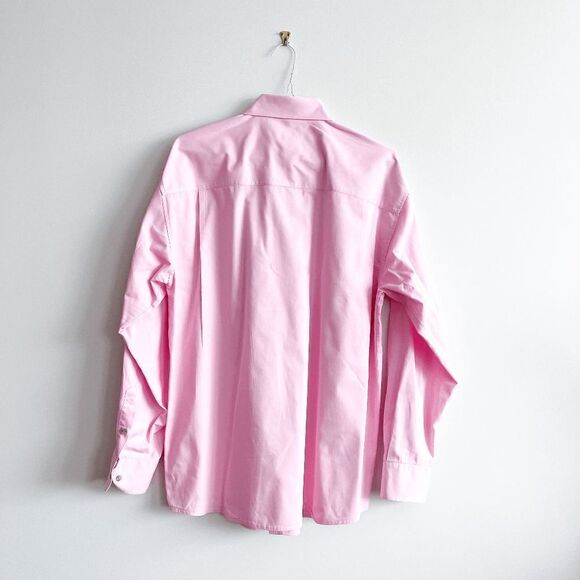 Wrangler Mens Collared Shirt Button Tough Enough To Wear Pink Large - Picture 2 of 6